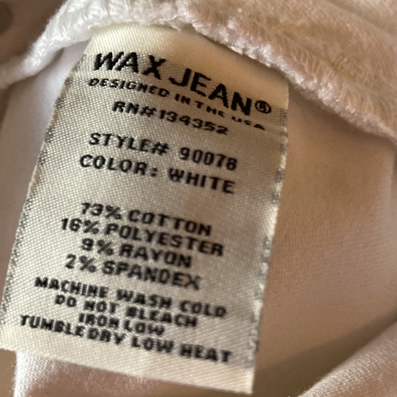 Wax jean basic denim shorts overall white distressed pockets size Small - Picture 4 of 6